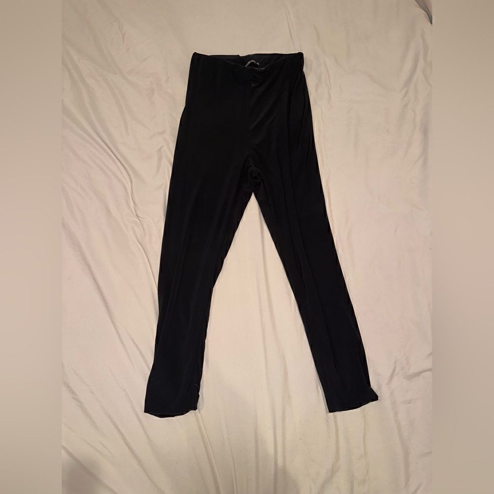 Fashion nova cropped leggings black womens size XS high waisted